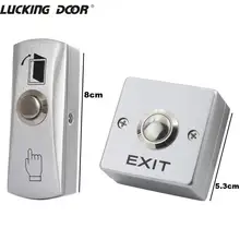 Dc12v liga de zinco porta saída botão interruptor de saída para o sistema de controle acesso porta saída botão de liberação interruptor de entrada abridor de porta