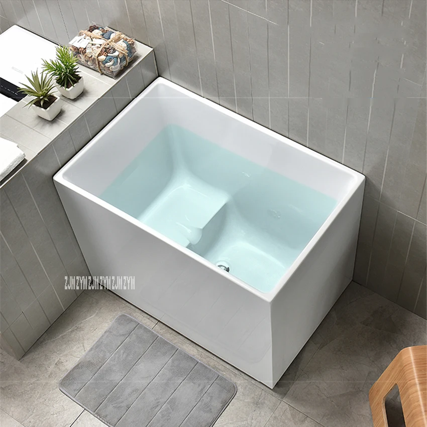 Narrow edge square bathtub sits bathtub of type simple and simple  miniaturized toilet day type mini bathtub 0.9-1.2 meters