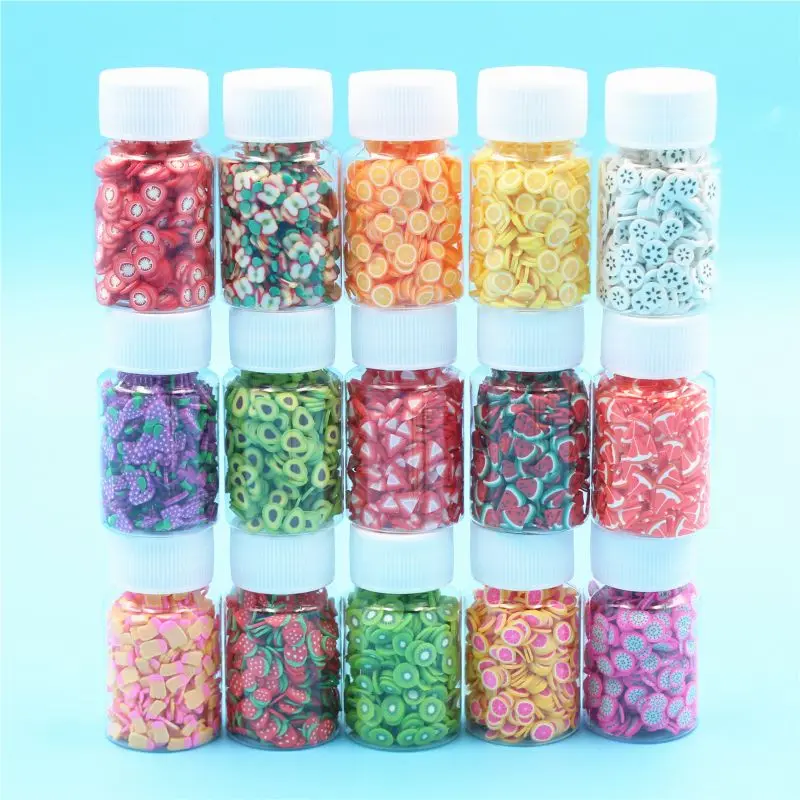 

1200pcs DIY Slime Soft Fruit Slices Fingernail Supplies Super Light Clay