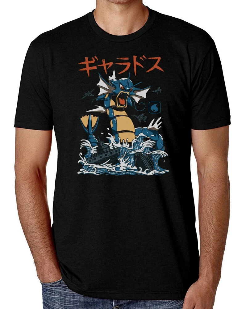 Gyarados Kaiju Japan Style Pokemon T-Shirt Mens Comedy |