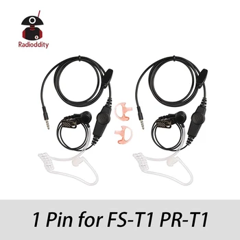 

Radioddity 1-pin Walkie Talkies Acoustic Tube Earpiece with Earmold Earbud, 3.5mm Compatible with Radioddity FS-T1 PR-T1, 2 Pack