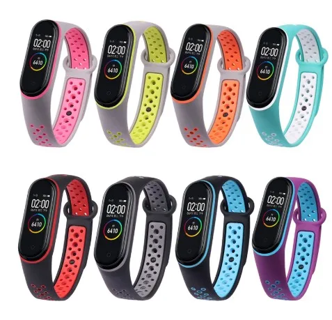 Strap Bracelet Silicone Wristband Mi-Band Xiaomi Replacement for 5/4/3 3-Wrist-Color