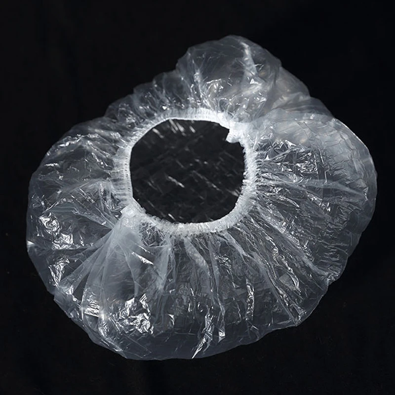 100PCS Non-woven Disposable Shower Caps Pleated Anti Dust Hat Women Men Bath Caps for Spa Hair Salon Beauty Accessories