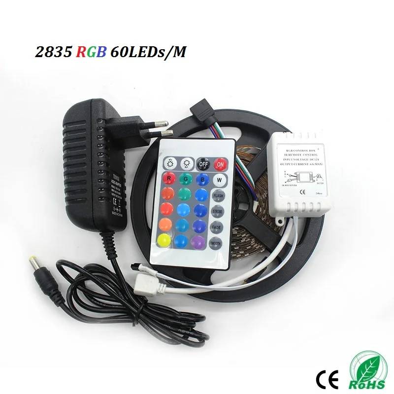 Светодиодная лента 5 м 12 в пост. Тока RGB гибкая без воды светодиодный светильник с