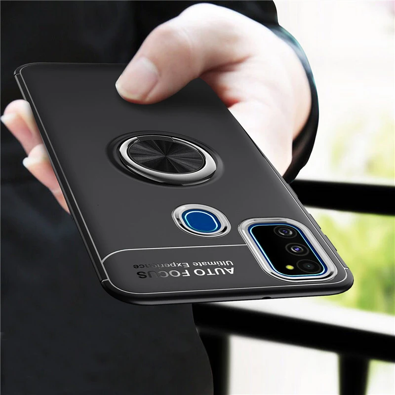 

Lenuo for Samsung Galaxy M30s Case for Samsung M30s Case Back Cover Shockproof Bumper Metal Ring Holder Phone Stand Cases