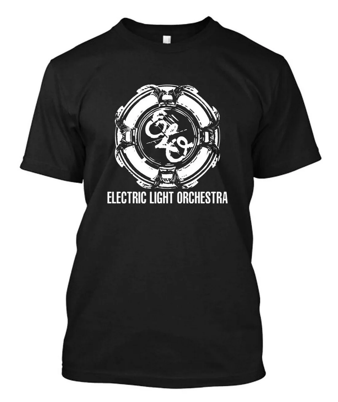 ELECTRIC LIGHT ORCHESTRA ELO Band Logo Custom Men's Black Tops