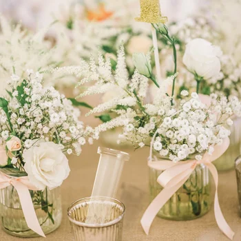 

50pcs Nutrition Flower Water Tube Transparent Water Flower Tube Cap Flower Water Container Florist Supplies