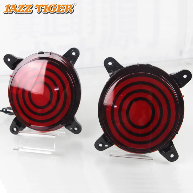 Джаз тигр 2 шт. автомобиля светодиодный задний противотуманный фонарь стоп