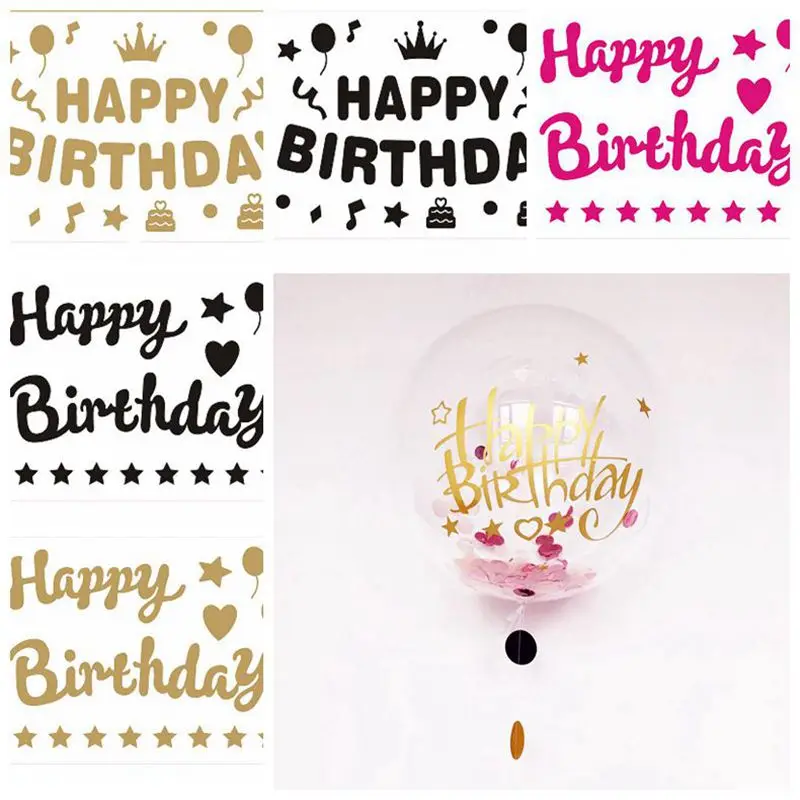 

1pc Unicorn Balloon Sticker for Bubble Clear Helium Balloon Birthday Party Decoration Wedding Valentine's Day Baby Shower Party