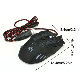 

Gaming Mouse 6 Buttons Adjustable DPI Wired Mouse for Computer Laptop Mouse K1AB