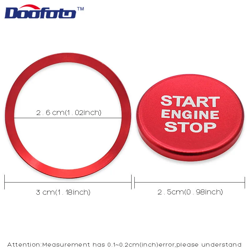 Car Start Ignition Switch Button Cover Trim Sticker For Audi A4 A5 A7 Q3 Q5