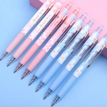 

1 Pcs Kawaii Side Press Erasable Pen 0.5mm Black Gel Ink Pen Refill Erasable Pens Writing Student School Office Stationery