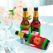 Новогодний мешок для вина машина вышитые бутылки вина набор принадлежности для украшения стола крышка бутылки вина Рождественский фестиваль орнамент#916