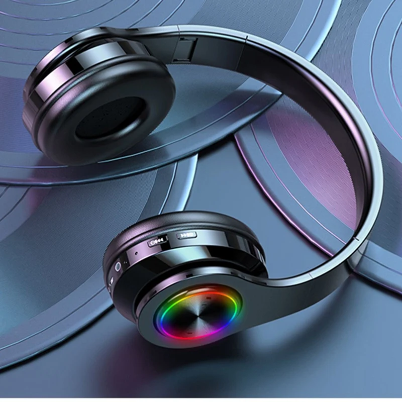 T6 Wireless Sports Bluetooth 5 0 Headphones with Mic Foldable Active Noise Head Mounted Stereo HIFI Earphone Wireless