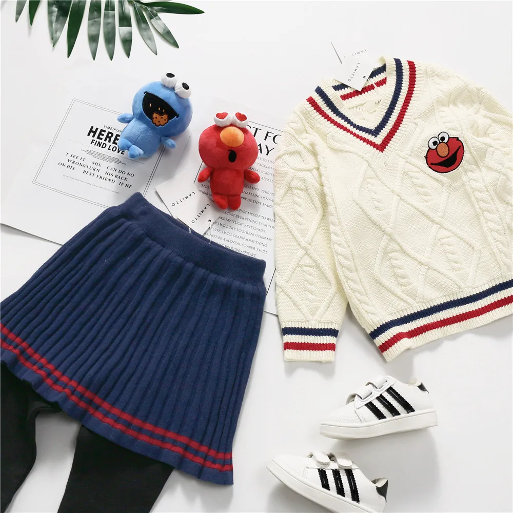 Tonytaobaby/осенне-зимняя одежда; Новая детская одежда; комплект вязаного свитера; детская одежда; Одежда для мальчиков и девочек