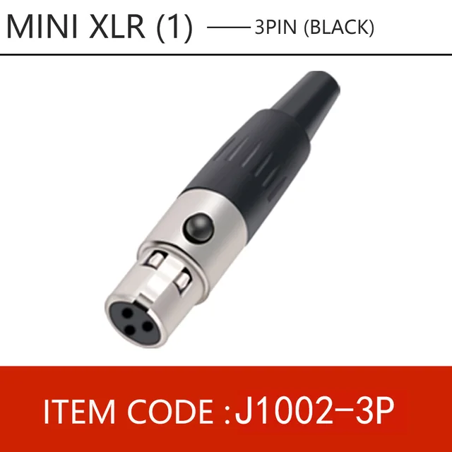 1pc Mini XLR 3 4 5 6 Pin Female Plug Small XLR Audio Microphone Connector MIC for Cable Soldering Straight 1x3 pin