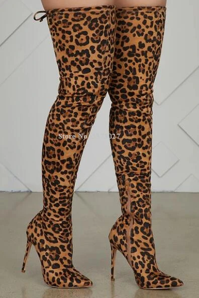 long leopard boots