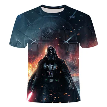 

Men Darth Vader Heavy Metal Print Designer Funny Short Sleeve Shirts Creative Fashion Star Wars T-shirts Hip Hop Tops
