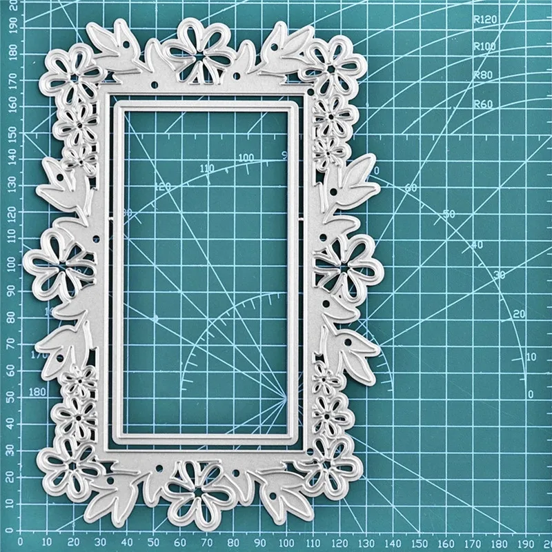 DiyArts прямоугольная кружевная Рамка Металлическая резка Скрапбукинг альбом высечки тиснение трафарет Декор штампы