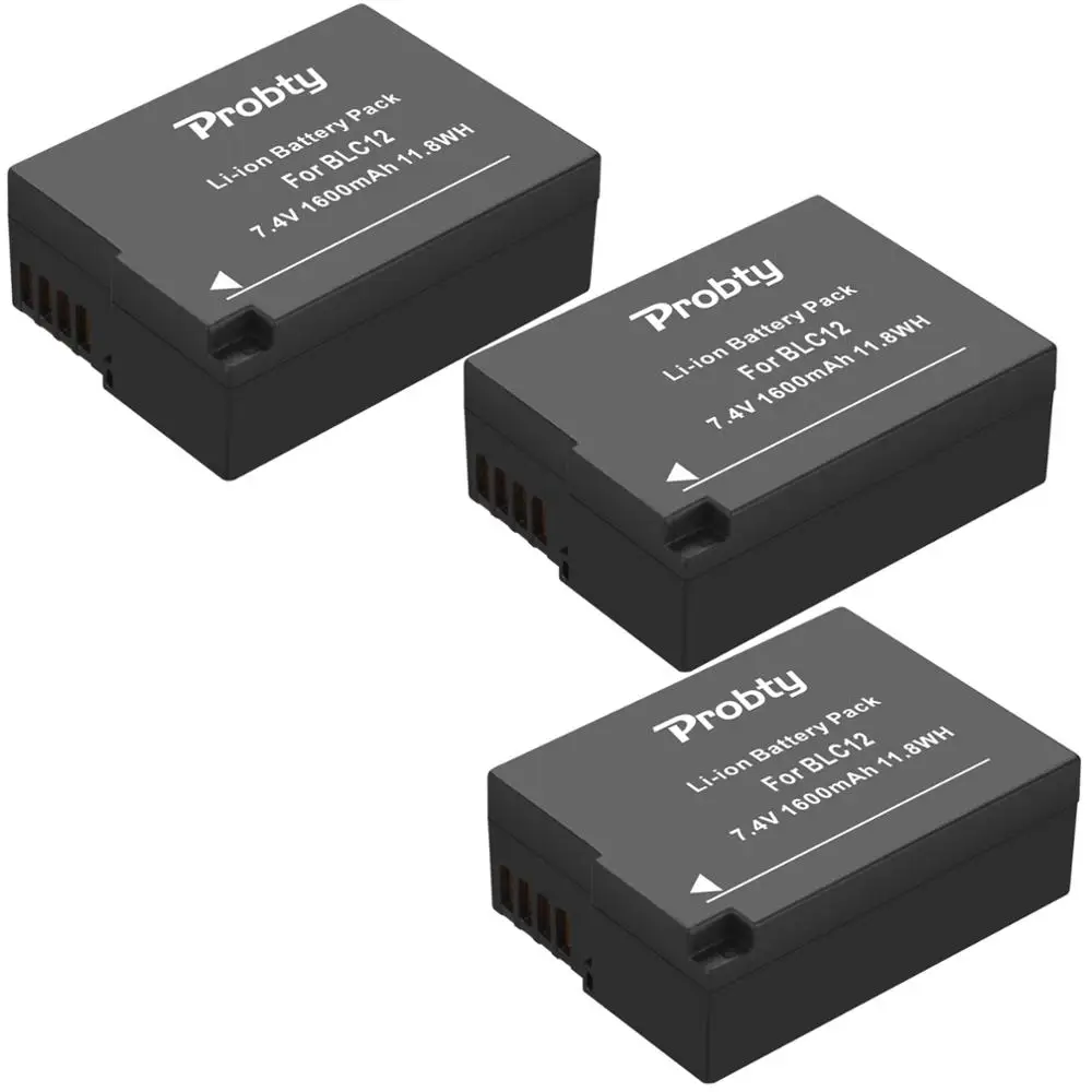 PROBTY 3 шт. DMW-BLC12 BLC12PP BLC12 Камера Батарея/USB кабель для Panasonic Lumix DMC GH2 G5 G6 V-LUX4 GH2 DMC-GX8 FZ1000 FZ300 FZ200 GH2H GH2K