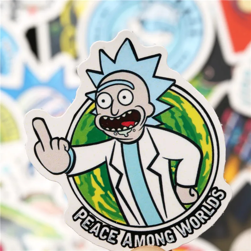 

50pcs no repeated cartoon stickers for skateboard, laptop, car,rick