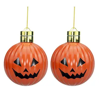 

2Pcs/Pack Halloween Theme LED Decorative Pumpkin Hanging Lamp Garden Lights LED Plastic Pumpkin Ball Party Supplies