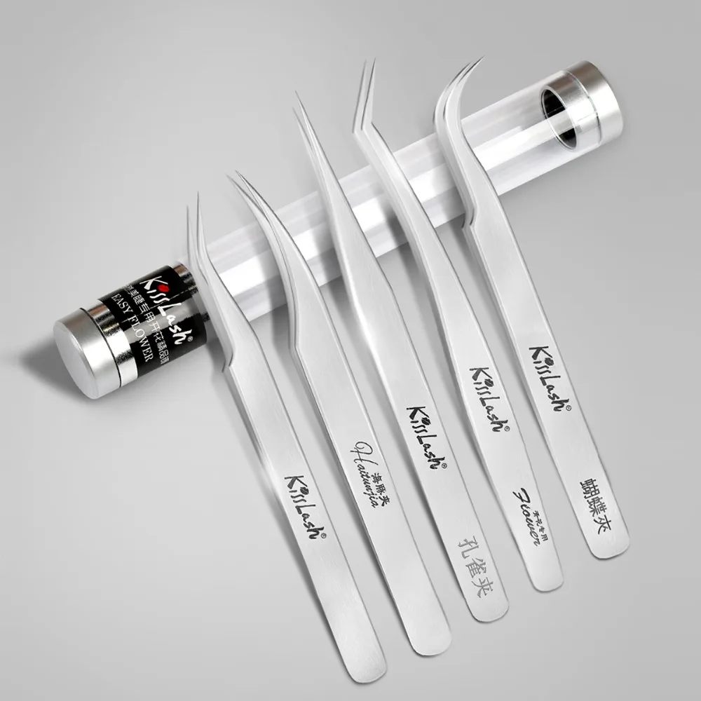 Пинцеты для накладных ресниц 5 шт. пинцет лучшего качества легкий веер с