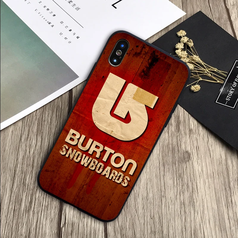Мягкий силиконовый черный чехол Burton для телефона iPhone 5 5S SE 6 plus 7 8 plus X XR XS Max 11 PRO Max