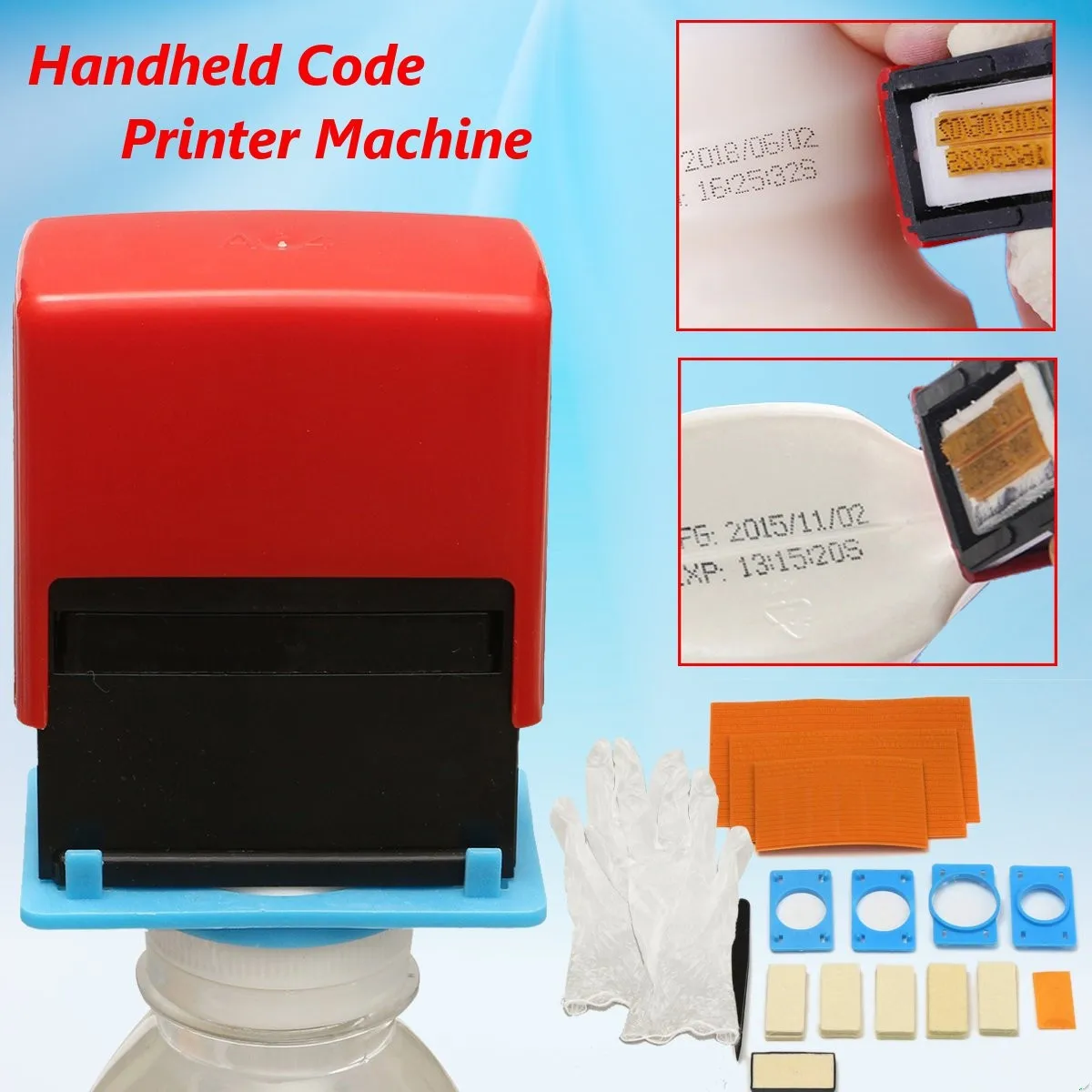 Ручной принтер код инструмента Кодирование даты номер печатная машина Принтер набор инструментов