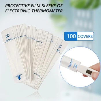 

100PCS Digital Thermometer Probe Covers Universal Disposable Protector for Accurate Sanitary Oral, Rectal and Underarm