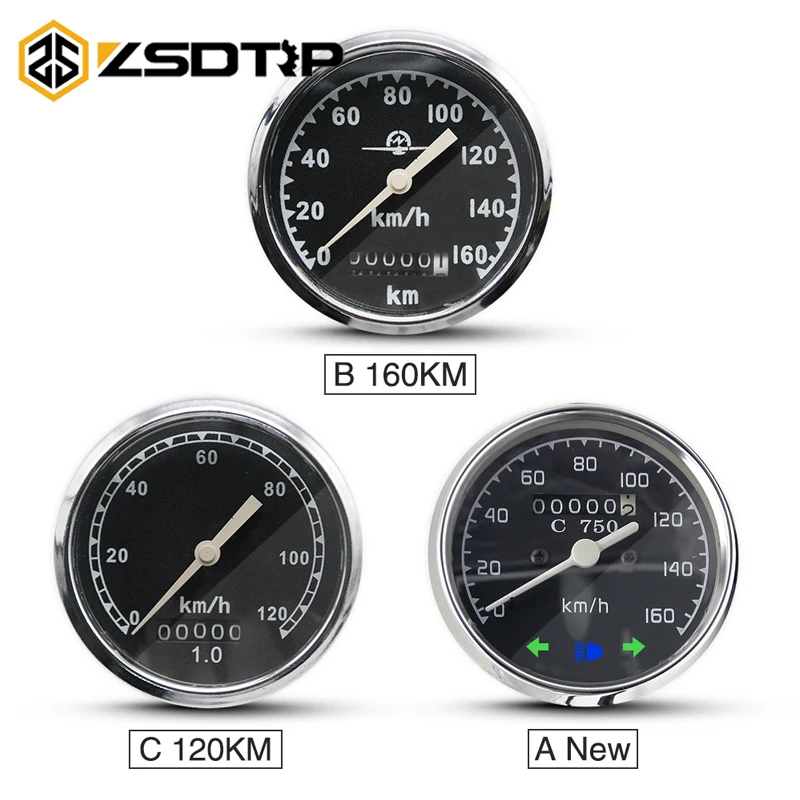 ZSDTRP для Bmw R12 R71 120 км/ч ретро Спидометр с светильник автомобиля мотоцикла на боку