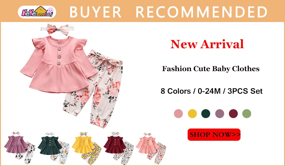 sun baby clothing set Autumn Baby Girl Clothes Sets Fashion Toddler Outfits Long Sleeve Tops Flower Pants Headband Cute 3Pcs Newborn Infant Clothing Baby Clothing Set for boy