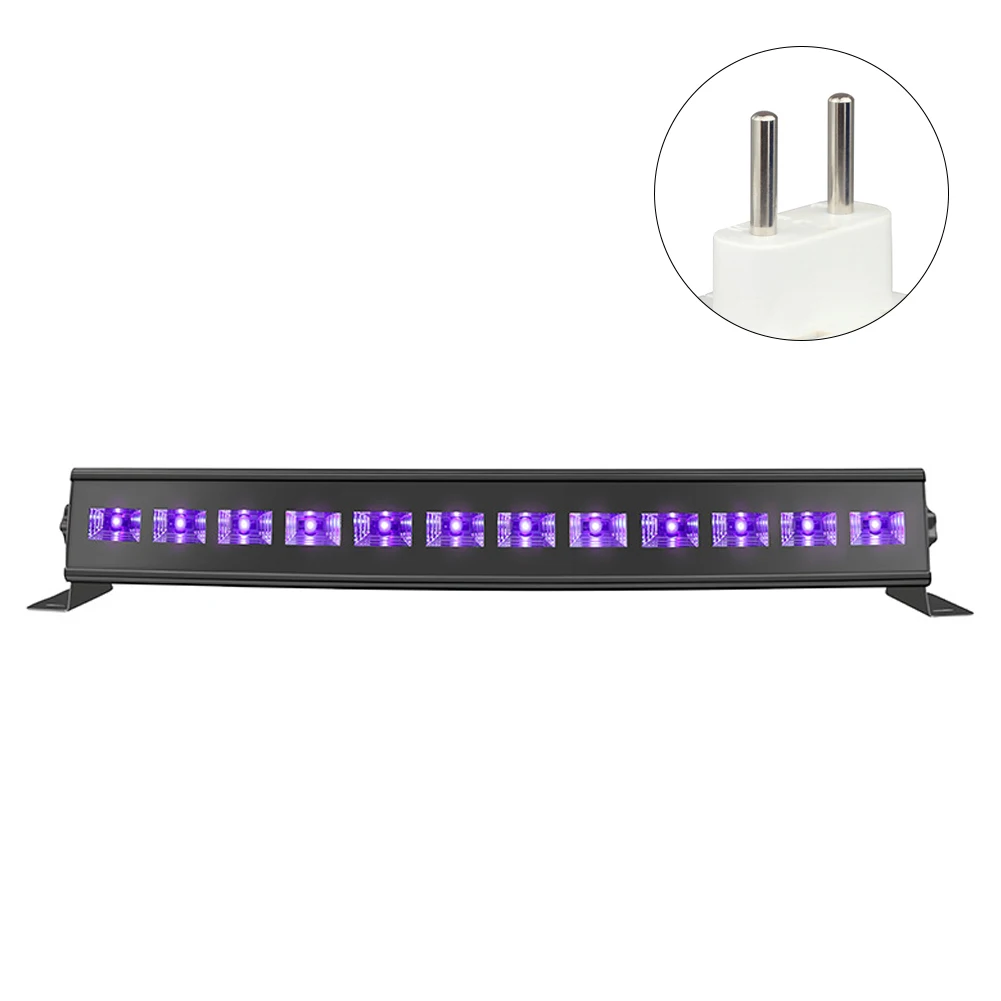 12LED Водонепроницаемый сценический светильник для клуба диско-DJ УФ светодиодный вечерние украшения яркий эффект лампы праздники домашний бар фиолетовый Хэллоуин Рождество - Цвет: 12LED
