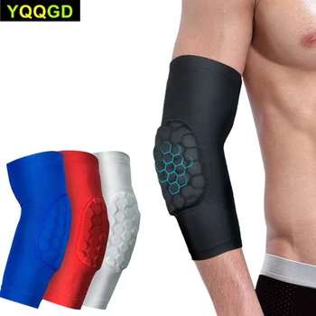 1Pcs Elleboog Brace Mouwen Elleboog Pad Arm Elleboog Ademende Bescherming Workout Outdoor Sport Zeshoekige Honingraat Pad 1Pcs Elleboog Brace Mouwen Elleboog Pad Arm Elleboog Ademende Bescherming Workout Outdoor Sport Zeshoekige Honingraat Pad