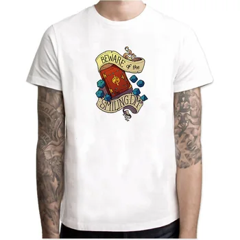 

Beware of The Smiling Dungeon Master Harajuku Fashion Short White Dungeons and Dragons Game Shirt Aesthetic Clothes