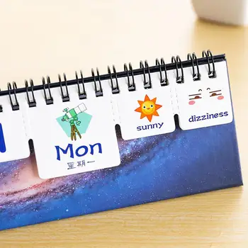 

2021Kawaii Cartoon Calendar DIY Mini Animal Star Desk Office Supplies Calendar Planner Planner Stationery Agenda Table Scho Z8Q3