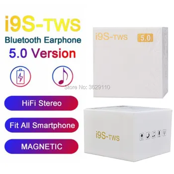 

High quality i9s tws wireless bluetooth headphones stereo 5.0 Earphones earbuds support pop up windows with protector case