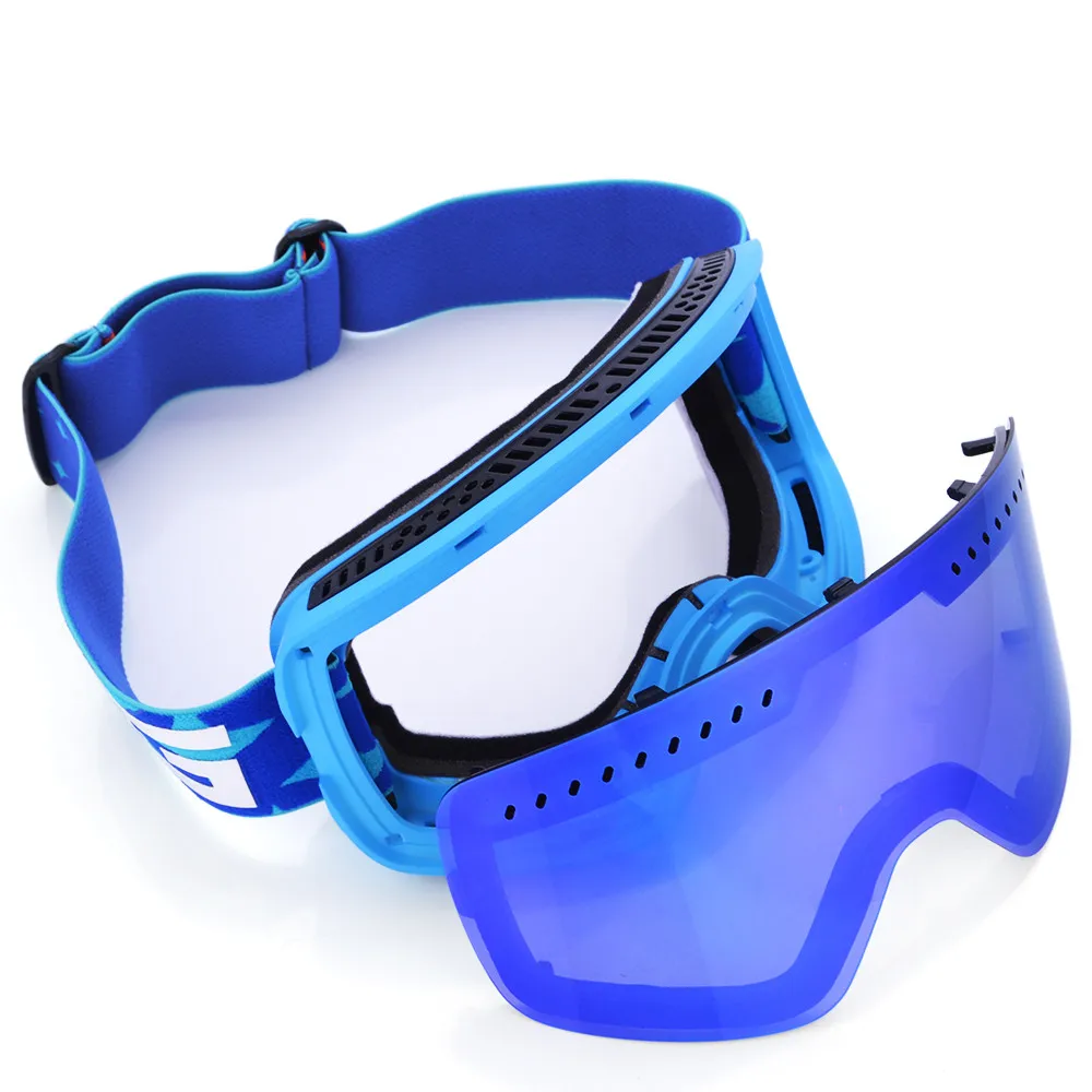 JAER брендовая большая Лыжная маска для лица с двойными линзами UV400 Анти-туман мотокросса очки снег Лыжный Сноуборд Защитные очки для мотоциклистов