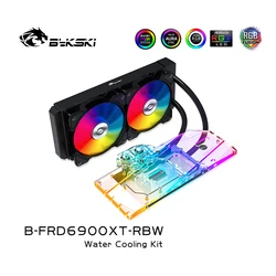 Bykski – bloc refroidisseur d'eau intégré pour GPU AIO, pour AMD founder Edition RX6900XT,RX6800XT,RX6800, Kit de refroidissement à eau B FRD6900XT RBW 