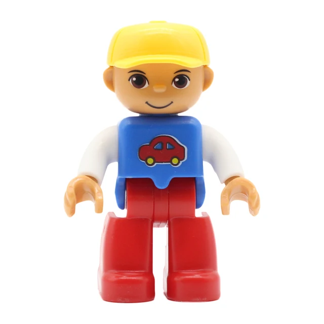Big Size Action Figures City Princess Policemen Family Building Block Doll Character Accessory Toys Assembly Children Kids Gift Brother A