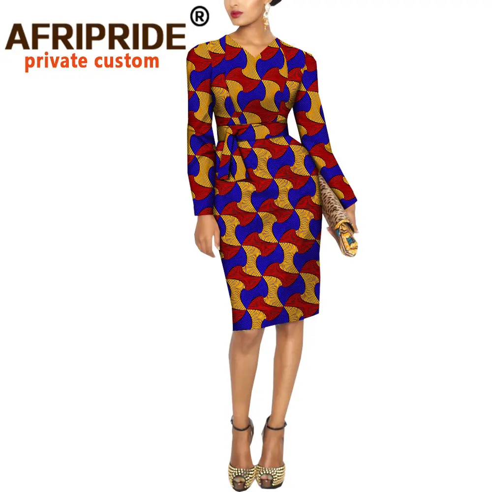 Весна 2020 Африканское повседневное женское платье AFRIPRIDE длинный рукав длина до