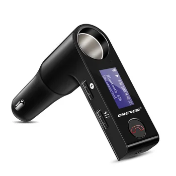 

FM Transmitter Hands-free Car Kit Cigarette Lighter Port Wireless FM Modulator Rotating Screen Bluetooth Car MP3 Player