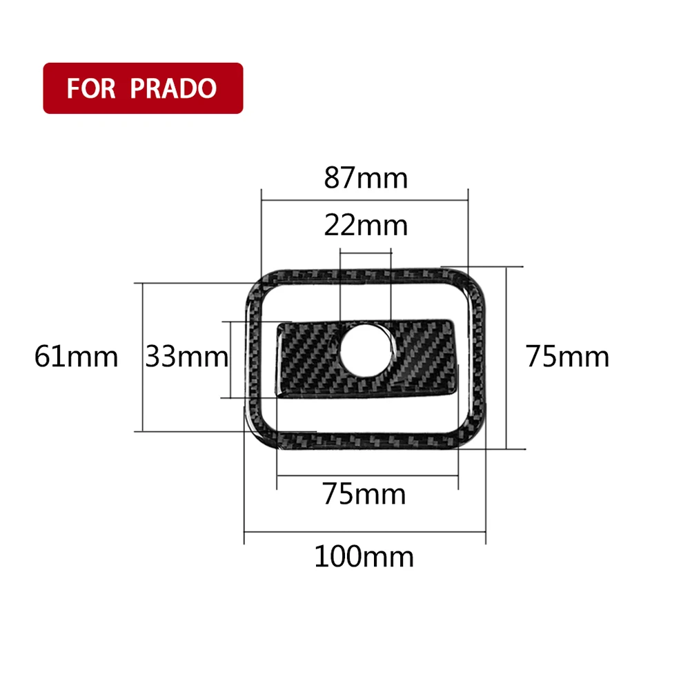 2 шт. черная наклейка из углеродного волокна для Toyota Land Cruiser 150 для Prado LC150 FJ150 2010- украшение салона автомобиля
