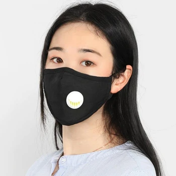 

Washable Reusable Anti Air Pollution Face Mask Dust Masks Face Cover Mouth Muffle Anti Dust W/ Breather Valve Breathable