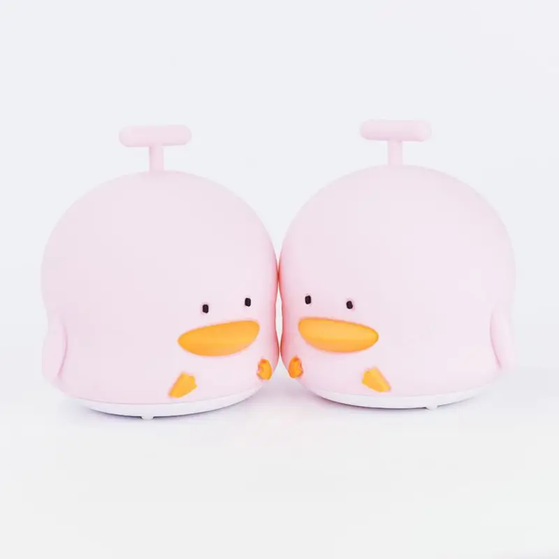 Сенсорный Ночной светильник в форме утки, мультяшный usb зарядный светильник s, Диммируемый светодиодный светильник для кормления, желтый, розовый