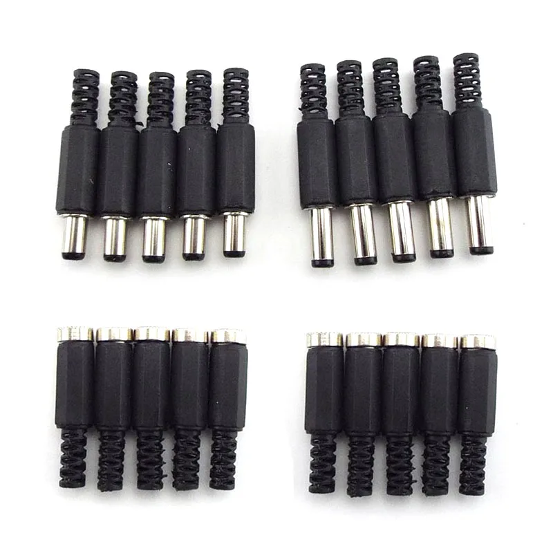 12 Pcs 5,5 x 2.1 , connecteurs Jack de Prise d'alientation âle CC de 5,5 x 2,5 - 12