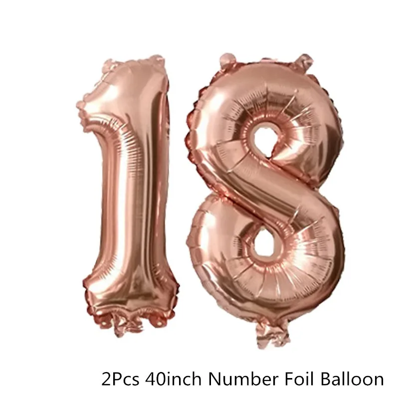 Rosegold 18 Chicinlife 1 комплект ура до 18/21/30/40/50/60 лет баннер праздник для взрослых Праздничная гирлянда для Дня Рождения овсянка Юбилей расходные материалы - Цвет: Rosegold 18