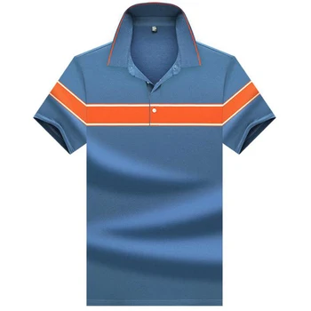 

2020 new High Quality Polo Shirt Summer short sleeved business casual striped shirt polo men Branded clothing tops man