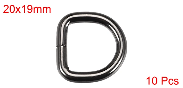 Black 0.8Inch-20mm Uxcell 10 шт. кольцо в виде буквы D пряжка 0,63/0,8/1/1,26/1,6 Inch с металлической рамкой под круговой для фурнитура для сумок Ремни ремесла Сделай Сам аксессуары - Цвет: Black 0.8Inch-20mm