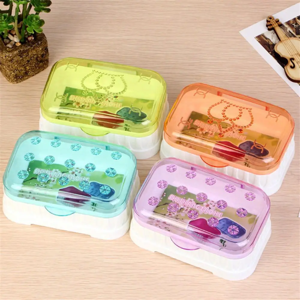 

Portable Plastic Bathroom Shower Soap Box Creative Transparent Tray Dish Storage Holder Plate Home Travel Soap Protector Case